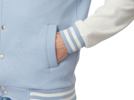 Бомбер Oxford, небесно-голубой/молочный, унисекс