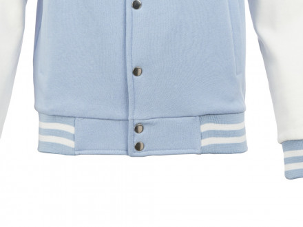 Бомбер Oxford, небесно-голубой/молочный, унисекс