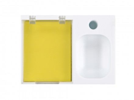 Подставка под ручку и скрепки Потакет, белый/прозрачный