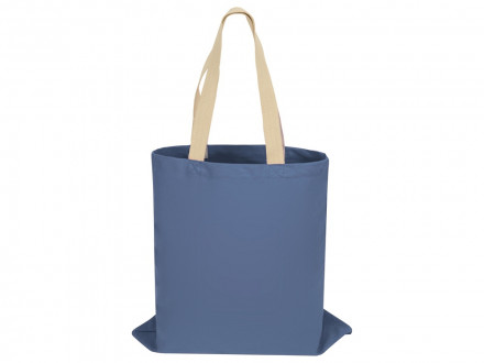 Сумка для шопинга Steady из хлопка с парусиновыми ручками, 260 г/м2, голубой