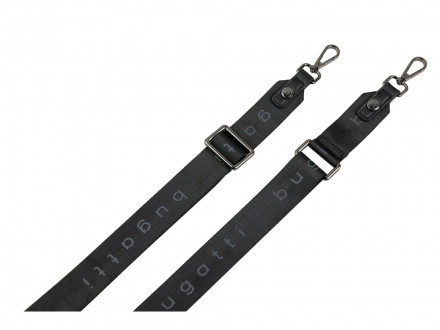 Сумка наплечная BUGATTI Almata, чёрная, полиуретан, 11х4х19 см