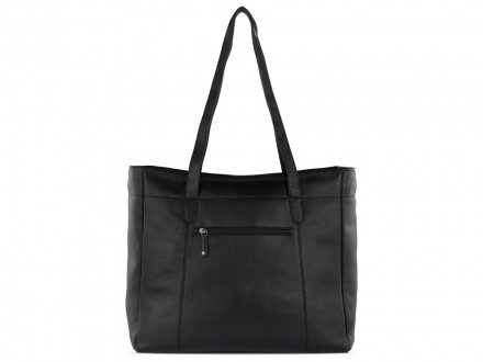 Сумка дорожная женская BUGATTI Elsa, чёрная, воловья кожа/полиэстер, 57х15х37 см