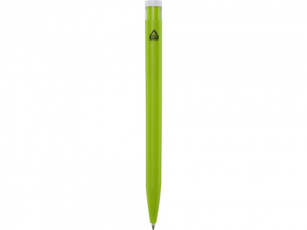 Шариковая ручка Unix из переработанной пластмассы, синие чернила - Зеленое яблоко