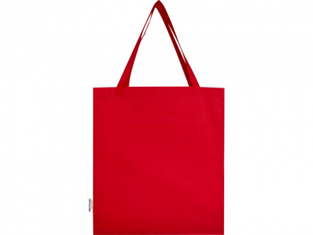 Madras эко- сумка с ластовицей из переработанного хлопка, сертифицированного согласно GRS, плотностью 140 г/м² - Красный