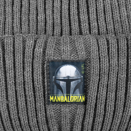 Шапка Mandalorian Helm, серый меланж