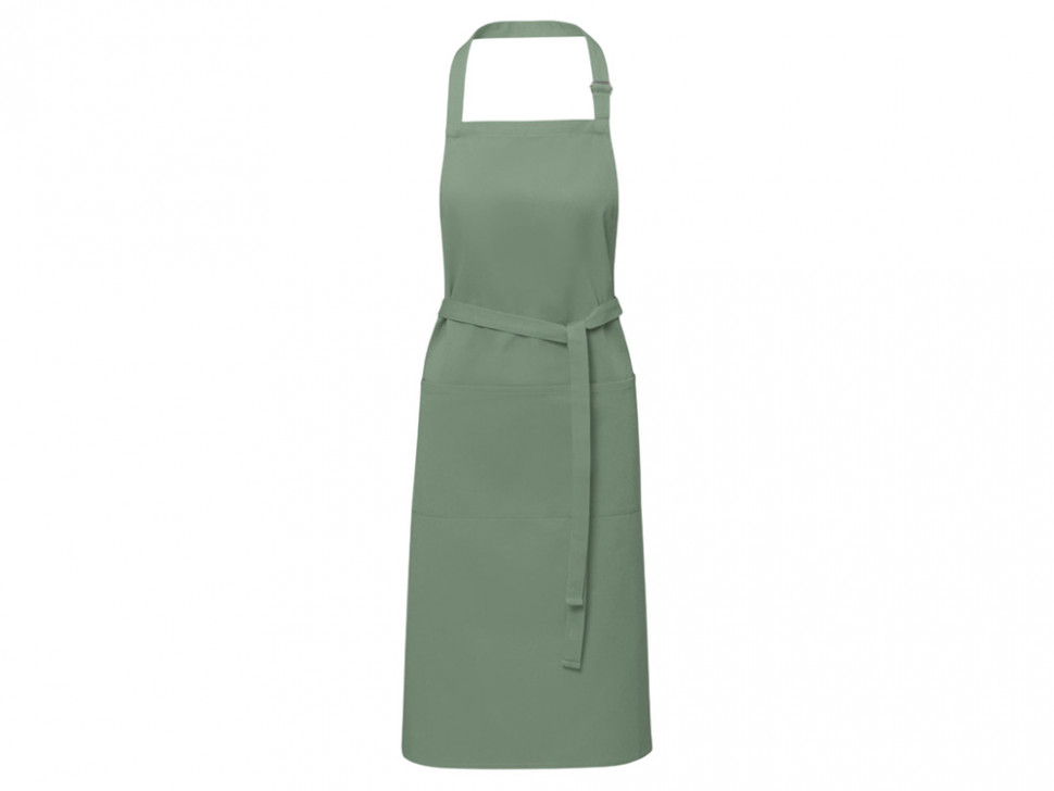 Фартук Andrea плотностью 240 г/м² с регулируемой завязкой на шее - Зеленый яркий