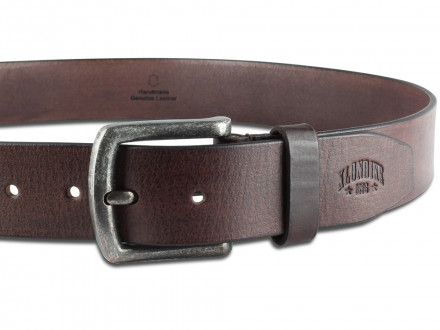 Ремень KLONDIKE Creek, односторонний, натуральная воловья кожа, цвет тёмно-коричневый, 120 х 4 см