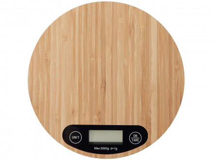Бамбуковые кухонные весы Scale, натуральный