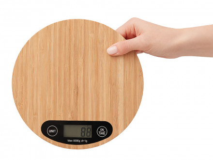 Бамбуковые кухонные весы Scale, натуральный
