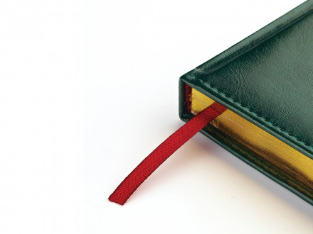 Ежедневник А5 датированный Sidney Nebraska 2026, зеленый (золотой обрез)