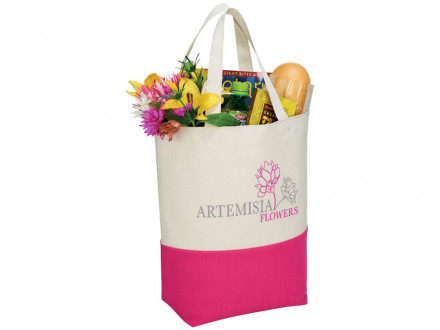 Сумка хлопковая Colour Pop, натуральный/фуксия