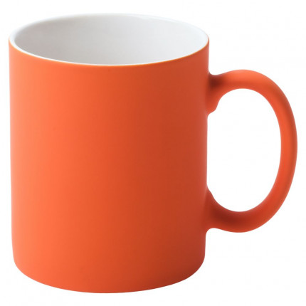 Кружка Promo c покрытием софт-тач, оранжевая