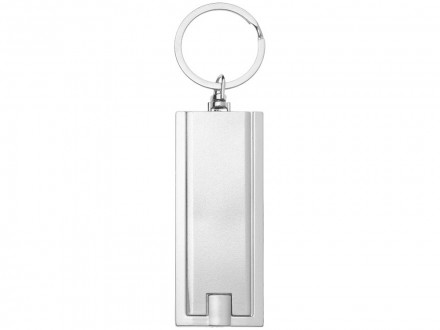 Брелок-фонарик Castor, серебристый/серый