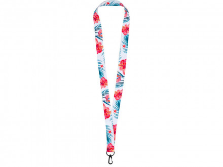 Ланъярд 2 см под сублимацию с трендовым карабином, черный