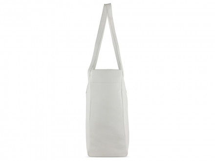 Сумка дорожная женская BUGATTI Elsa, белая, воловья кожа/полиэстер, 57х15х37 см