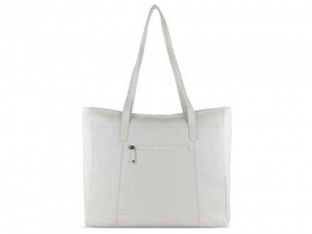 Сумка дорожная женская BUGATTI Elsa, белая, воловья кожа/полиэстер, 57х15х37 см