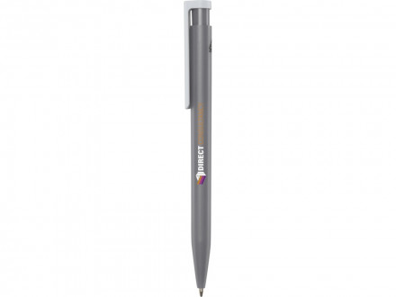 Шариковая ручка Unix из переработанной пластмассы, синие чернила - Серый