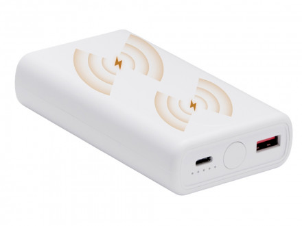 Внешний беспроводной аккумулятор 2-в-1 с функцией зарядки Apple Watch, QC/PD AtomIQ, 10000 мАч, белый