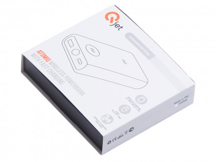 Внешний беспроводной аккумулятор 2-в-1 с функцией зарядки Apple Watch, QC/PD AtomIQ, 10000 мАч, белый