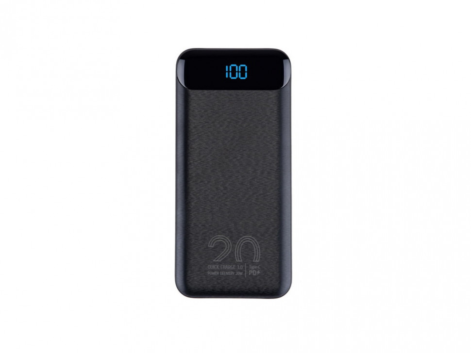 RIVACASE VA2580 (20 000mAh), QC/PD 20W внешний аккумулятор с дисплеем, черный /24