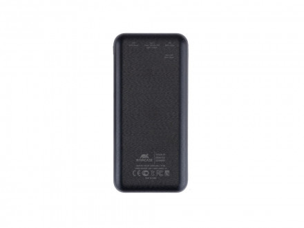 RIVACASE VA2580 (20 000mAh), QC/PD 20W внешний аккумулятор с дисплеем, черный /24