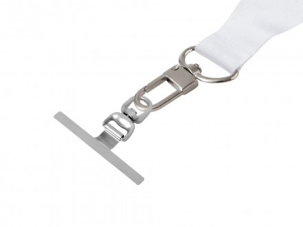 Ланъярд 2,5 см под сублимацию с трендовым карабином, замком обрыва и металлическим держателем для телефона