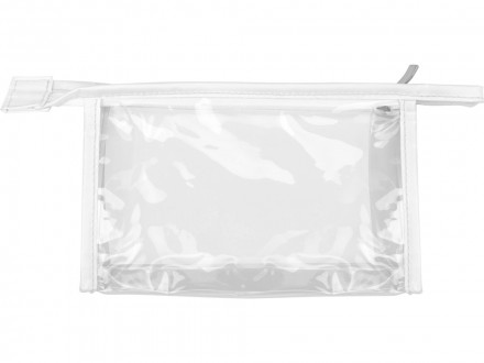 Прозрачная пластиковая косметичка Lucy, белый/прозрачный