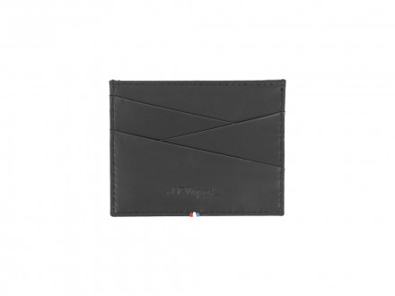 Чехол для кредитных карт (6), LINE D CAPSULE, черная гладкая телячья кожа