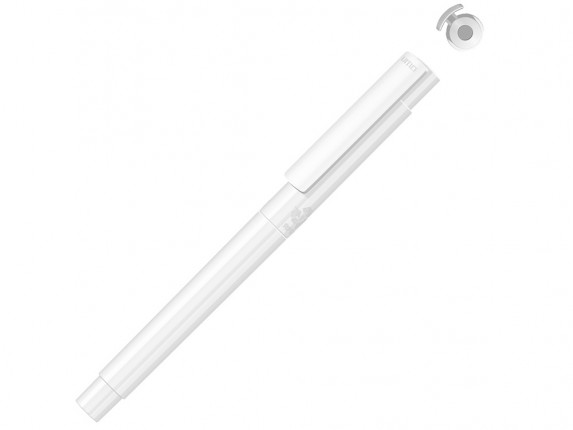 Капиллярная ручка в корпусе из переработанного материала rPET RECYCLED PET PEN PRO FL, белый с серебристым