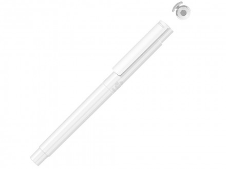 Капиллярная ручка в корпусе из переработанного материала rPET RECYCLED PET PEN PRO FL, белый с серебристым