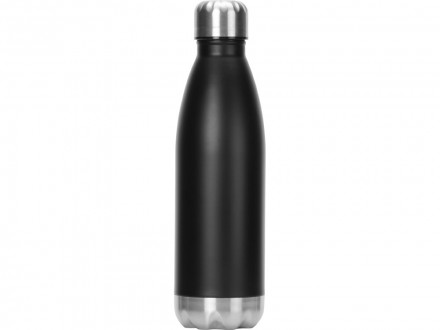 Термобутылка CENTRAL PARK, черный/серебристый