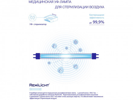 Многофункциональный очиститель + обеззараживатель 4 в 1, RMA-103-03, белый/серебристый