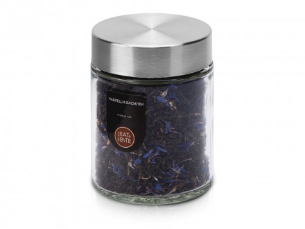 Подарочный набор c пледом, френчпрессом, чаем и медом, синий