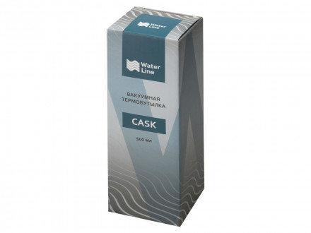 Вакуумная термобутылка Cask Waterline, soft touch, 500 мл, черный (Р)