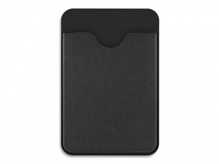 Чехол-картхолдер Favor на клеевой основе на телефон для пластиковых карт и и карт доступа, черный