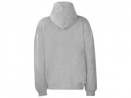 Толстовка оверсайз с капюшоном на молнии Monaco, серый меланж