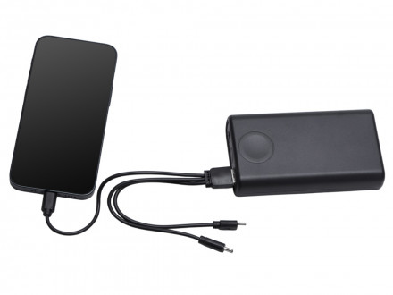 Внешний беспроводной аккумулятор 2-в-1 с функцией зарядки Apple Watch, QC/PD AtomIQ, 10000 мАч, черный