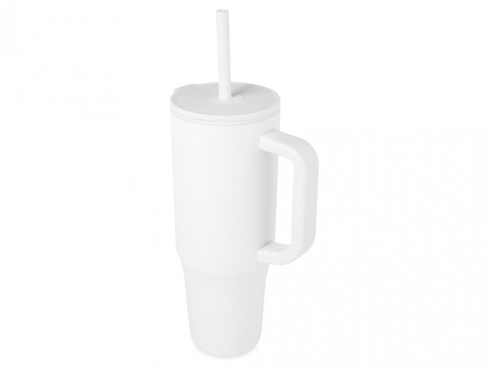 Brady термостакан с силиконовой трубочкой, 900 мл, сертифицированный согласно RCS- Белый