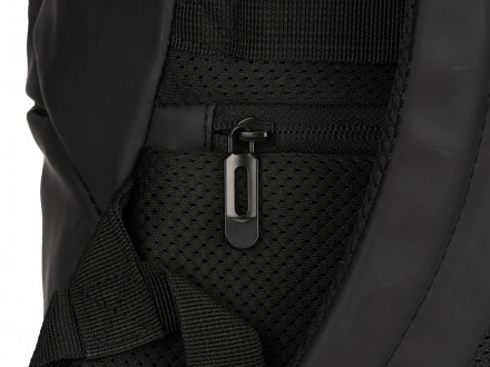 Рюкзак Glam для ноутбука 15'' из мягкой экокожи, черный