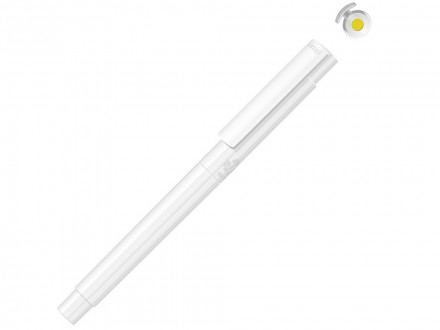 Капиллярная ручка в корпусе из переработанного материала rPET RECYCLED PET PEN PRO FL, белый с желтым