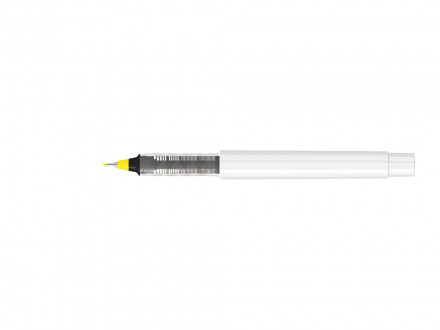 Капиллярная ручка в корпусе из переработанного материала rPET RECYCLED PET PEN PRO FL, белый с желтым
