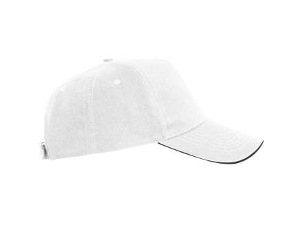 Бейсболка Eris унисекс, белый/черный