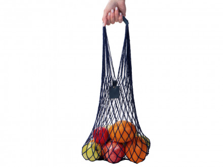 Авоська Dream L наплечная 25 литров с кожаными ручками, темно-синий