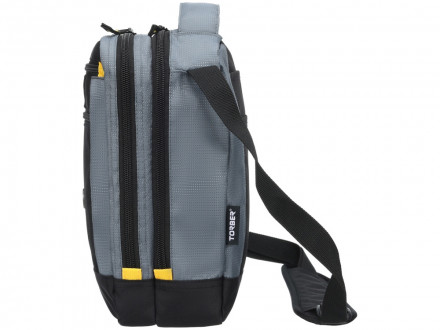 Сумка-планшет TORBER, черный/серый, полиэстер/добби, 22х10х29 см