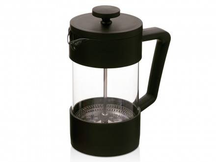 Подарочный набор c пледом, френчпрессом, чаем и медом, белый