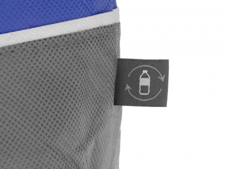 Сумка-холодильник Reviver с длинными ручками из нетканого переработанного материала RPET, синий/серы (Р)