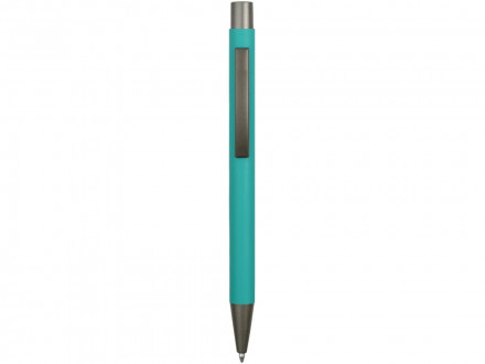Ручка металлическая soft touch шариковая Tender, бирюзовый