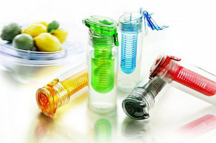 Бутылка для воды Flavour It 2 Go, серая