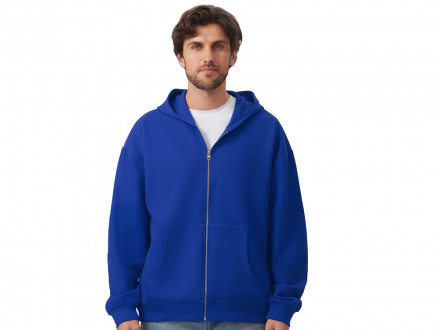 Толстовка оверсайз с капюшоном на молнии Monaco, синий классический