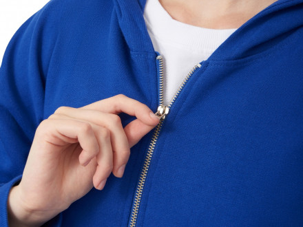 Толстовка оверсайз с капюшоном на молнии Monaco, синий классический